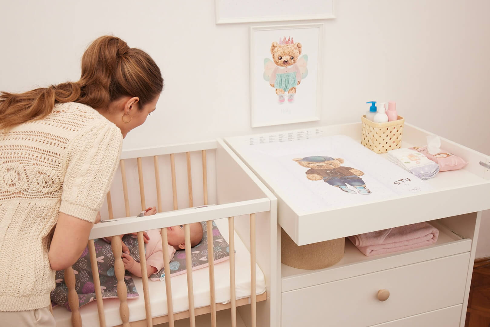 Ceba przewijak na łóżeczko miękki na komodę